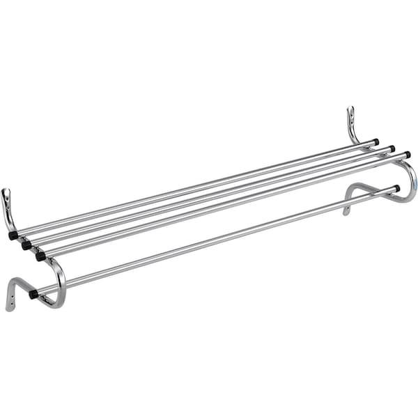 Interion By Global Industrial Interion Wall Mount Coat & Towel Rack With Shelf, 60inW, Chrome 695828 - main